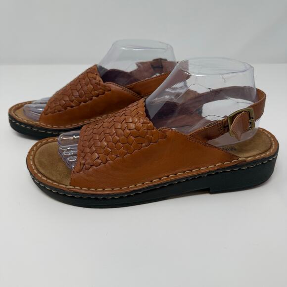 Minnetonka Sandals Women's 8 Brown Woven Leather Hippie Boho Summer EUC - Picture 5 of 11